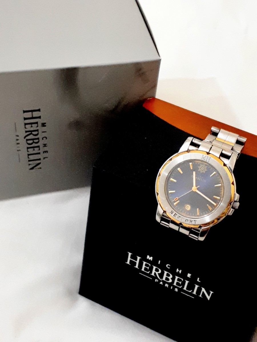 【最終値下】MICHEL HERBELIN 美品、箱付その他あり 稼働品 Michel Herbelin: Newport: Marine Grade, Swiss ETA, Full Set, Screw