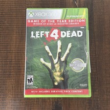 Left 4 Dead Game of the Year Platinum Hits Xbox 360 CIB Complete w/ Manual
