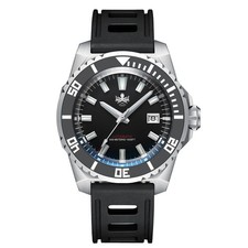Phoibos LEVIATHAN 500M Acciaio Automatico Nero Ceramica Data Diver Orologio Uomo