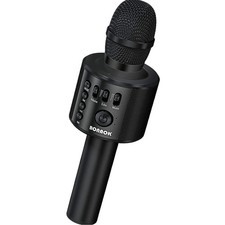 Wireless Karaoke Microphone with Custom Volume Control SD Card Support