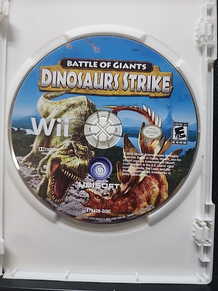Battle of Giants: Dinosaurs Strike Nintendo Wii Completamente Probado Sin Manual Foto 3 de 3