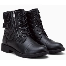 Vepose Women's 927 Combat Ankle Boots, Lace up Comfortable Booties Low Heel