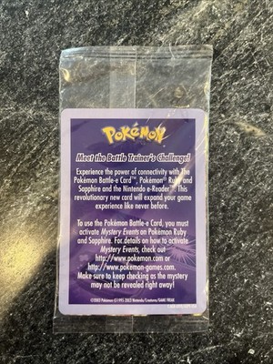 2003 Pokemon Battle e-reader Card Gentleman NILS SEALED Insert
