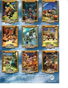 Harry Potter Quidditch World Cup EA 2003 Sports Illustrated for Kids card sheet