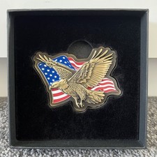 2026 American Eagle Shaped Antique Gold-Plated Coin in Display Box - With COA