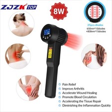 8W Infrared Laser Therapy Device for Fibromyalgia Sciatica Back Pain 808nm 650nm