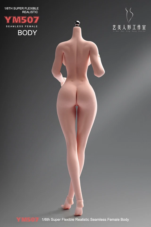 YM507 1/6 Large Breast Muscle Girl 12" Female Action Figure Body Hands Foot Toys - Image 4 of 4