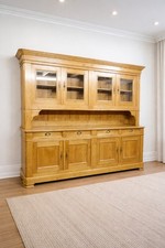 Großer Buffetschrank Küchenschrank Vitrineschrank aus Weichholz Landhausstil