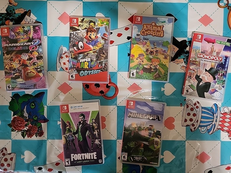Lot of 6 Empty Nintendo Switch Cases (No Games Included) Mario- Minecraft- Etc. 