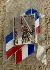3! FDNY - September 11th Postage Stamp Ribbon, Baseball & Patch
