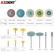 Dental Rubber Diamond Polisher Wheel Disc /Zirconia Porcelain Polish Burs HP