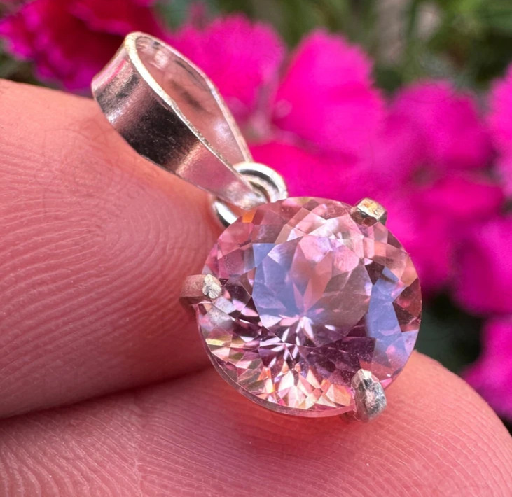 Certified 20 CT Natural Padparadscha Sapphire Gemstone Pendant In 925 Silver 11