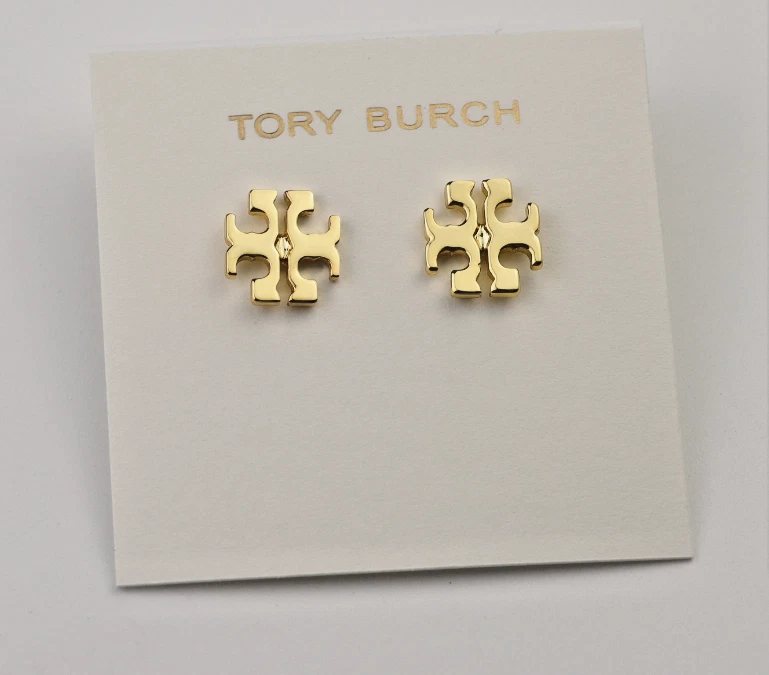 Brincos com logotipo Tory Burch Kira | Frete grátis para presente - Imagem 2 de 3