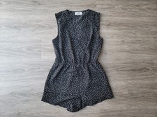 Seek The Label Romper Womens Clothing One Piece Sleeveless Polka Dot Black -M