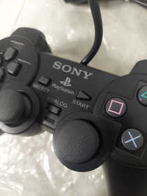 Black Dual Shock 2 Controller Official Sony PlayStation 2 PS2 SCPH-10010 Tested