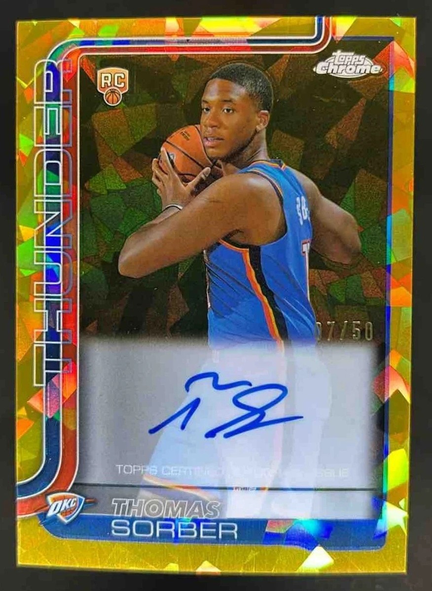 2025-26 Topps Chrome Sapphire Thomas Sorber Rookie Auto RC Gold