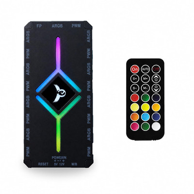 Osprey ARGB & PWM Fan Hub Controller, 5V 3-Pin RGB, 4-Pin PWM, SATA