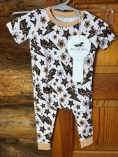 NEW Bamboo Baby Girls 2 Piece Pajama Set White/Animal Print Size 12-18 MO NWT