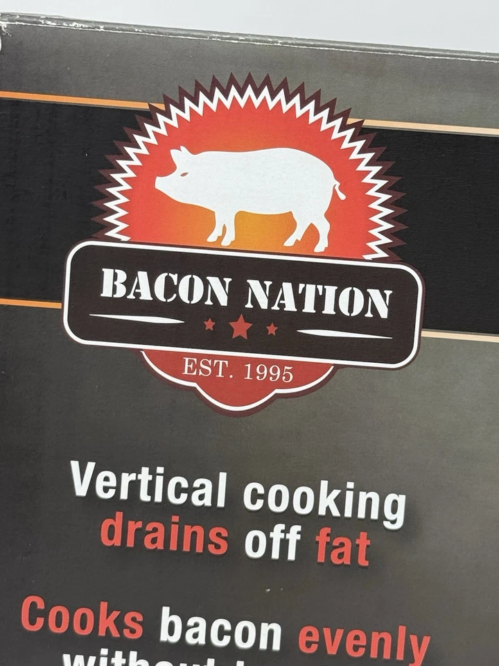 SmartPlanet Bacon Nation Bacon Master Cooker Acero Inoxidable Calor Ajustable Nuevo en Caja Foto 2 de 4