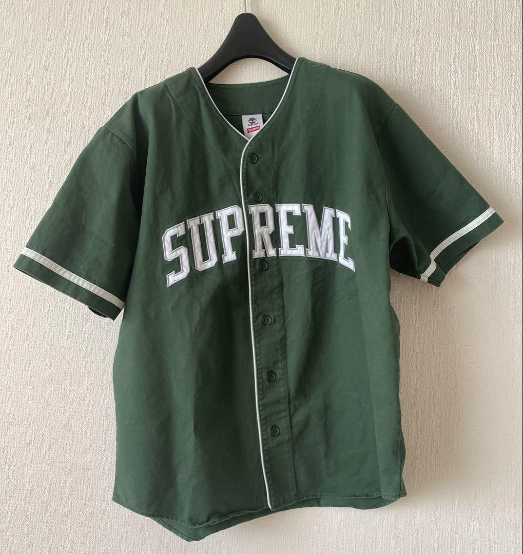 Maillot de baseball Supreme homme L Timberland emblématique streetwear rare occasion limitée