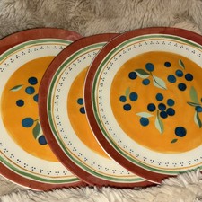New Blueberry Melamine Plates Set of 3 Dishwasher Safe Salad/ Side Size Artist