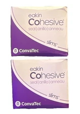 2 Boxes ConvaTec Eakin Cohesive Slims Ostomy Barrier Seal 839005, 1-7/8" NIB