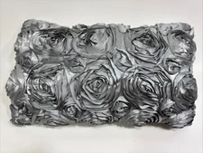 Gouchee Home Rose Silver Shimmer 12 x 20 Rectangle Accent Pillow