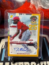 2025 Prospect Edition Darren Baker Auto FOTL Gold #'d 2/3 Nationals