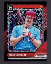 2024 Panini Donruss Optic Mike Schmidt Black Velocity Prizm Baseball Card 33/39
