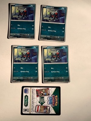 HOUNDOUR 132/197 Pokemon Scarlet & Violet OBSIDIAN FLAMES + Code Card NM