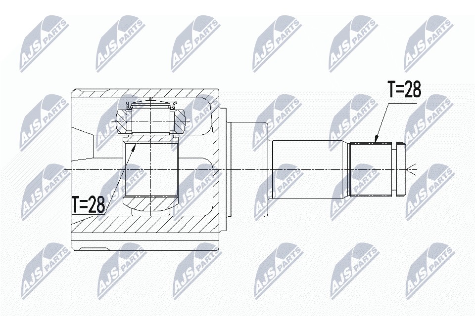 Für NTY NPW-VW-072 INNER CV JOINT