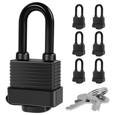 Padlocks Keyed Alike for Outdoor use, Pack of 6, Laminated Steel Lock Set Saf...