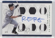 2016 National Treasures Six Swatch Signatures Green 3/5 Rob Refsnyder Auto 1h1
