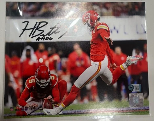 Kansas City Chiefs Harrison Butker Signed Autographed 8x10 Photo COA Super Bowl