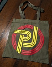 Pearl Jam Official Green Canvas Tote Bag 2016 North America Tour Eddie Vedder