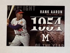 2015 Topps Update Hank Aaron #H-69 Highlight of the Year Milwaukee Braves