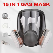 Full Face Gas Mask Painting Spraying Respirator w/Filters for 6800 Facepiece US