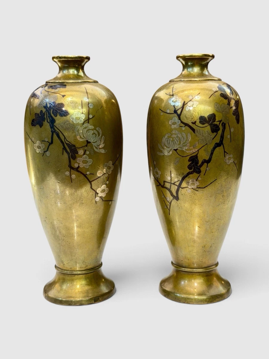 青銅花瓶　宏来造作 青銅花瓶 宏来造作 青铜日本花瓶1850-1899 | eBay