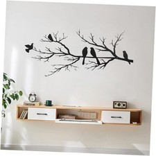 KINMAD Birds Metal Wall Decor Art - Outdoor Metal Hanging Wall Black Bird