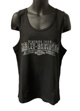 Harley Davidson Men's Distressed Iron Tank Top Black 3003038