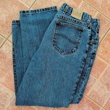 Lee Jeans Mens 32x29 Blue Medium Wash Straight Leg Denim Mid Rise Vintage 90s