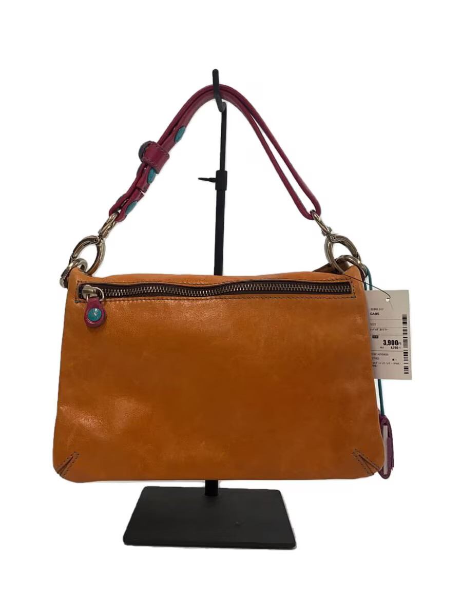 GABS Shoulder Bag Leather Pink Solid Color