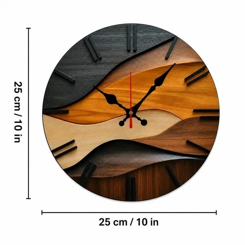 Wooden Wall Clock 25cm, photo 2