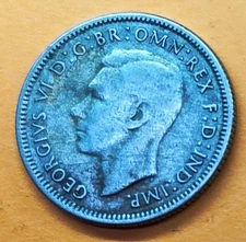 Australian 1946 One Shilling Coin  .9250 Sterling Silver (CC1)