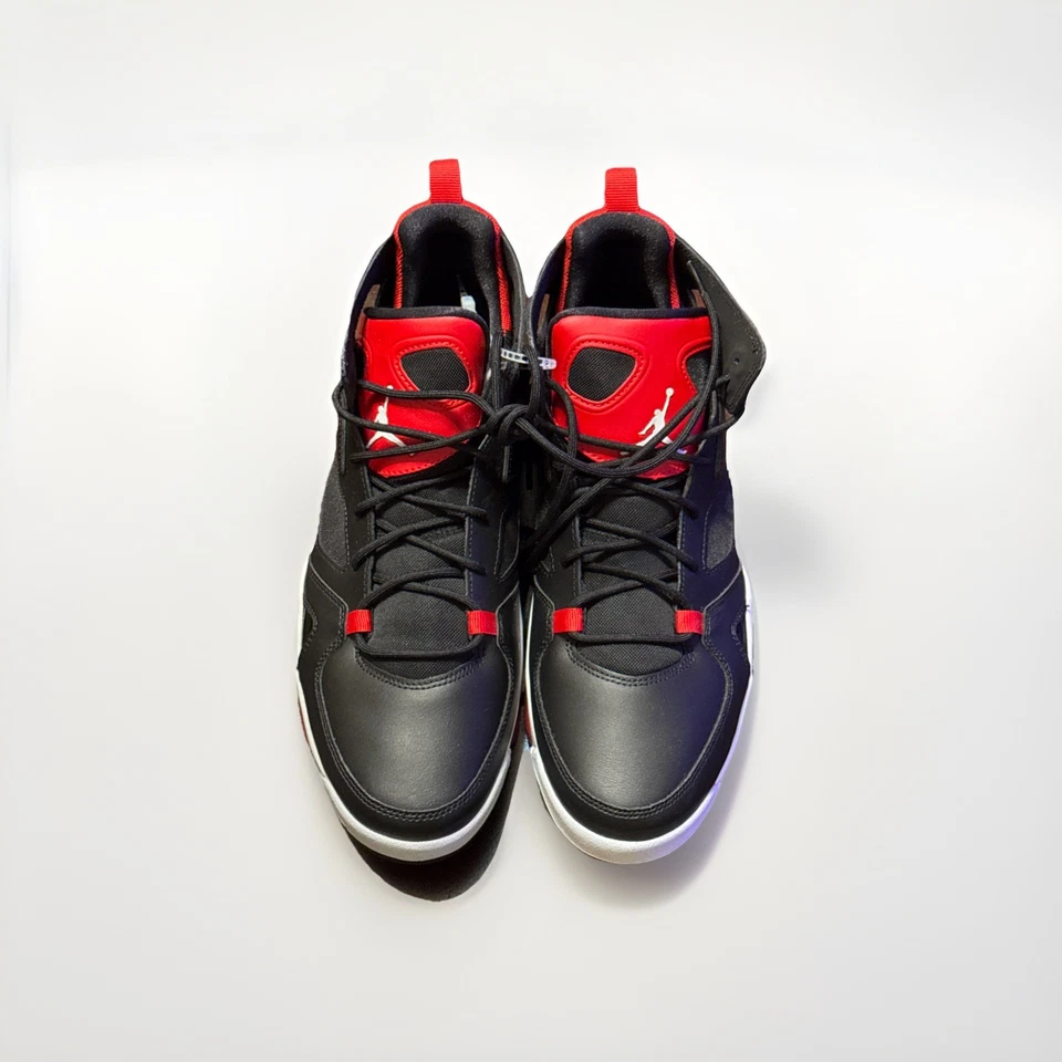 Nike Air Jordan Flight Club 91 Bred Para Hombre Talla 10.5 Negro Univer Rojo DC7329 006 Foto 3 de 4