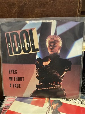 Billy Idol Eyes Without a Face 45RPM 7in Vinyl Single 1984 Chrysalis EX/EX