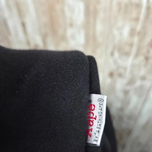 Aape by Bathing Ape Button Snap Hooded Hooded Varsity Jacket Black Youth Size XL image 19