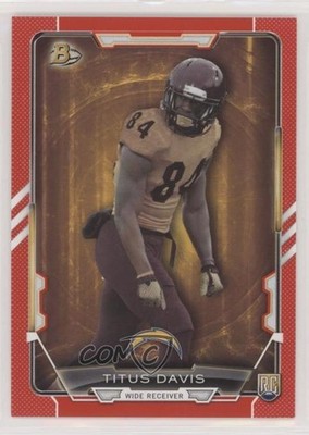 2015 Bowman Rookies Red 192/199 Titus Davis #98 RC 0q3
