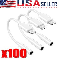 For iPhone Headphone Adapter Jack 8Pin to 3.5mm Aux Cord Dongle Converter lot