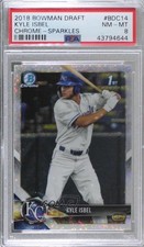 2018 Bowman Draft Chrome Sparkles Refractor Kyle Isbel #BDC-14 PSA 8 qr7